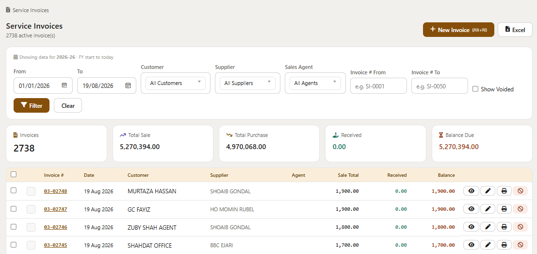 PeridotX Services Management System screenshot